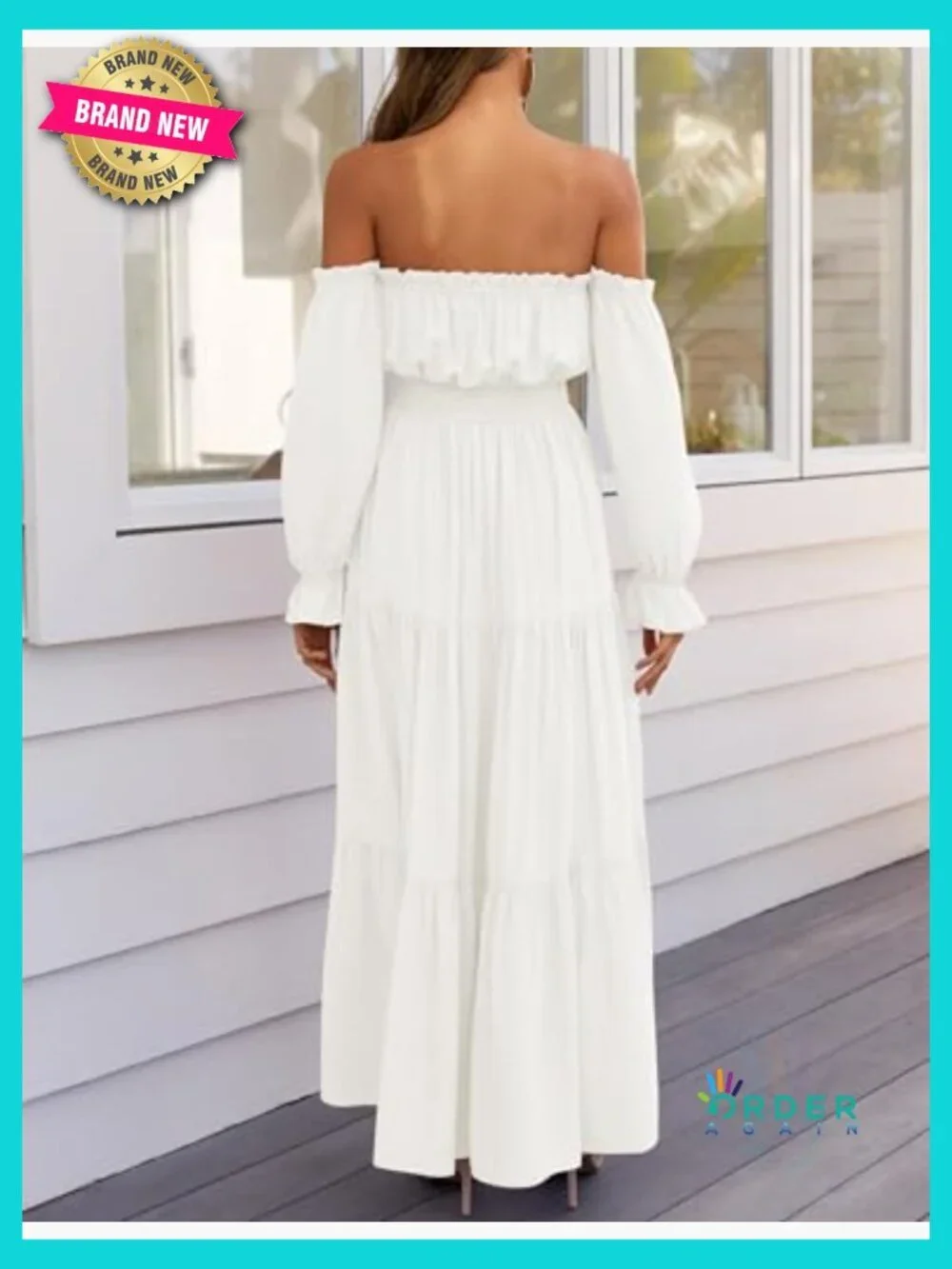 flowy beach wedding dress Long Sleeve Boho Lace A-Line V-Neck Gown wit Variation:Rose gold with logo sleeves:sleeveless BHLDN Alissa Off-The-Shoulder Organza